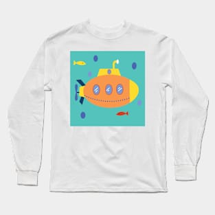 Cute submarine for kids Long Sleeve T-Shirt